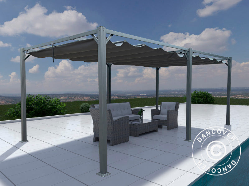 Pergola Santa Cruz, 3x6m, Gris Foncé
