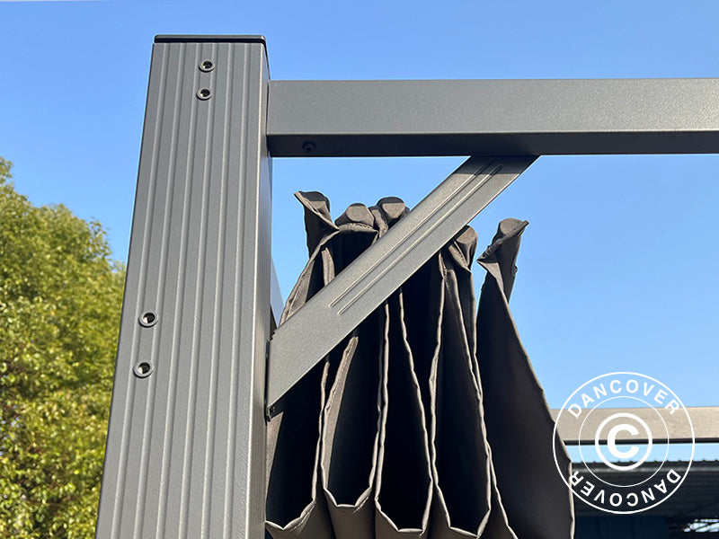 Pergola Santa Cruz, 3x6m, Gris Foncé