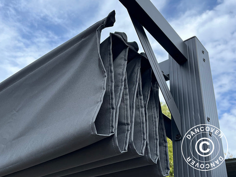 Pergola Santa Cruz, 4x4m, Gris Foncé