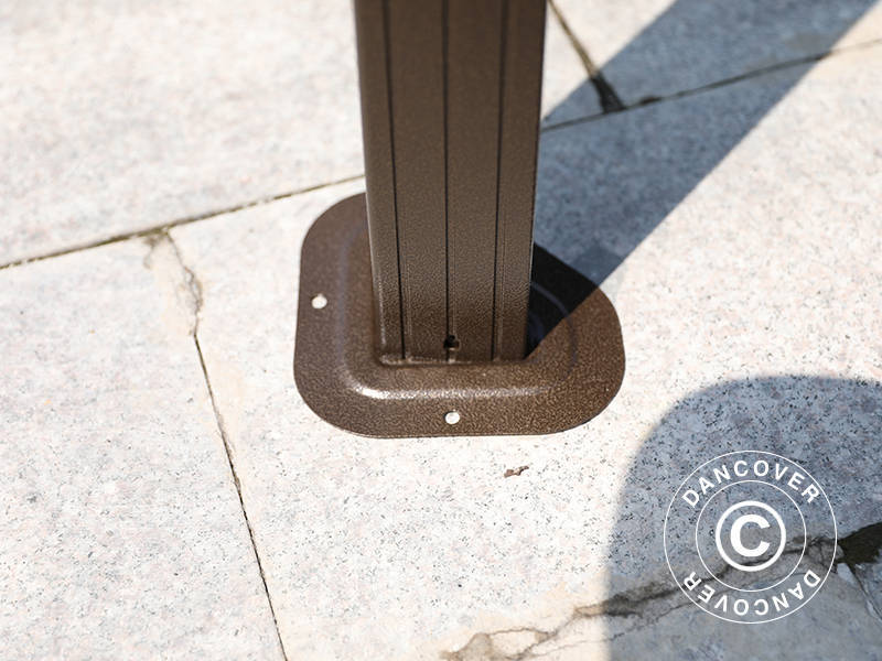 Tonnelle San Luis Alu+ avec rideaux et moustiquaire, 3x4m, Marron