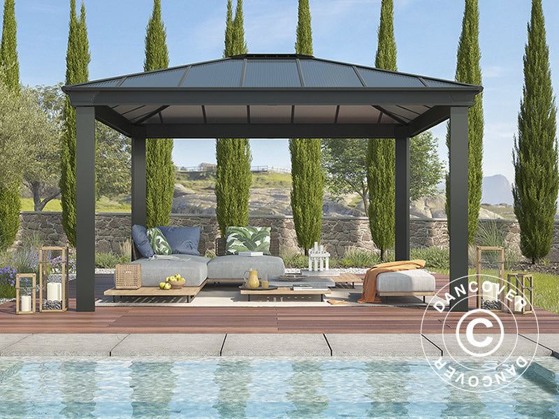 Gazebo da giardino Dallas 3,64x4,26m, Antracite