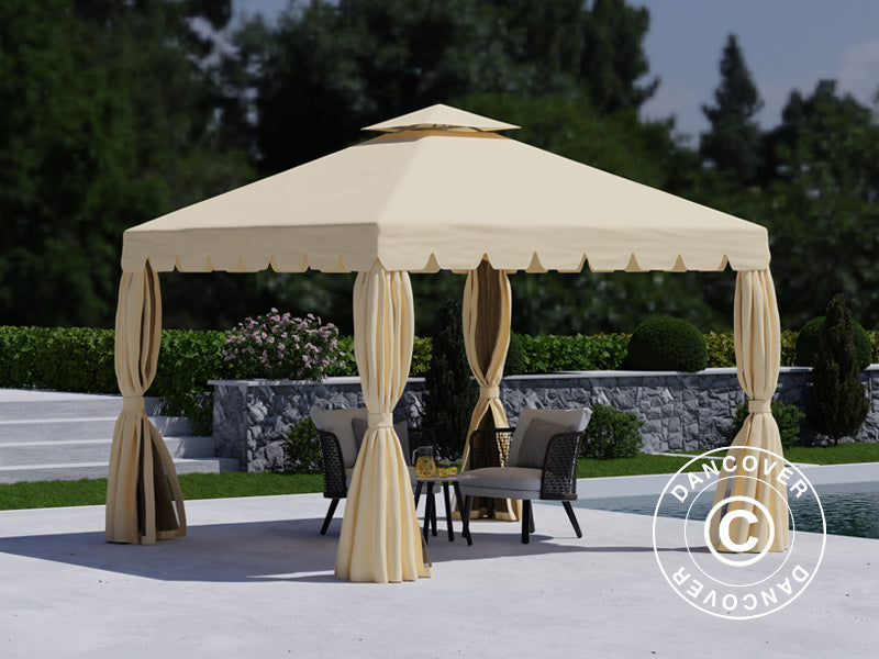 Tonnelle de jardin Osiris 3x3m, Sable
