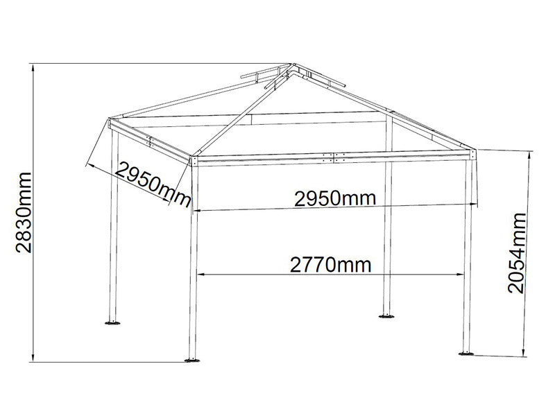 Pavillon Osiris 3x3m, Sand
