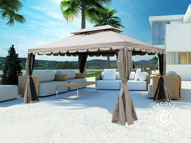 Pavillon Osiris 3x4m, Dunkelbeige