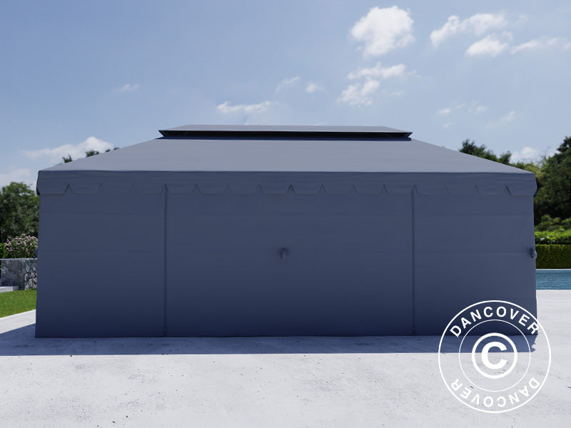 Tonnelle de jardin Osiris 3x6m, Gris