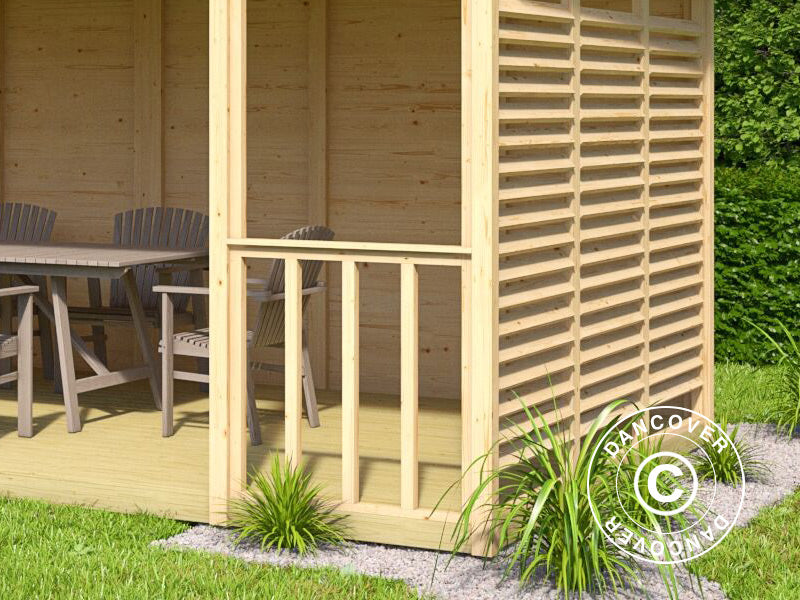 Gazebo in legno Sion, 5,6x2,84x2,64m, 15,9m², Naturale