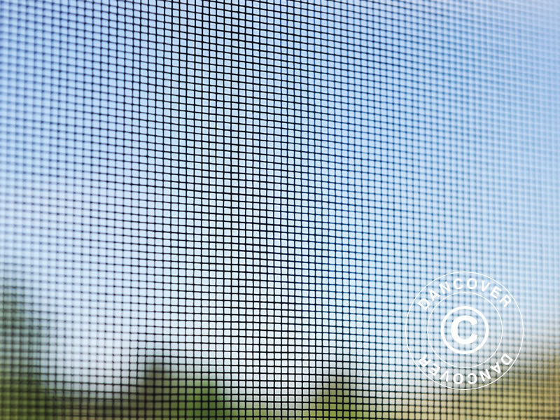 Gazebo San Bernardino con tende e zanzariera, 3,65x4,85m, Nero