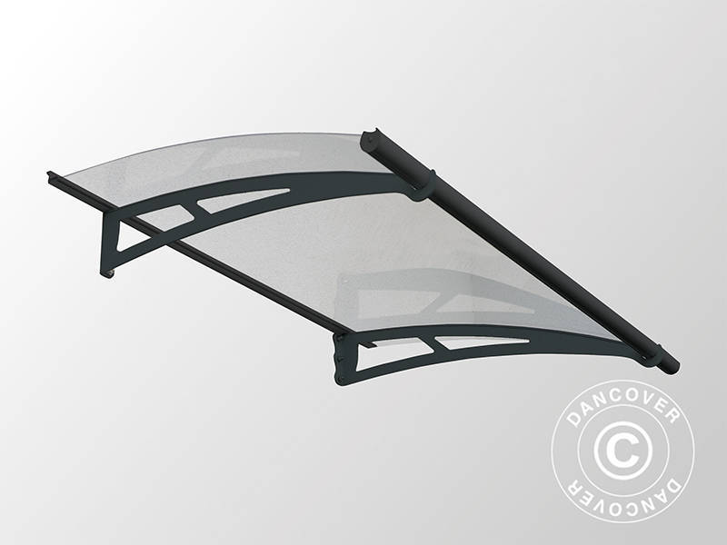 Pensilina Aquila, Palram/Canopia, 0,915x1,505m, Grigio scuro/Transparente