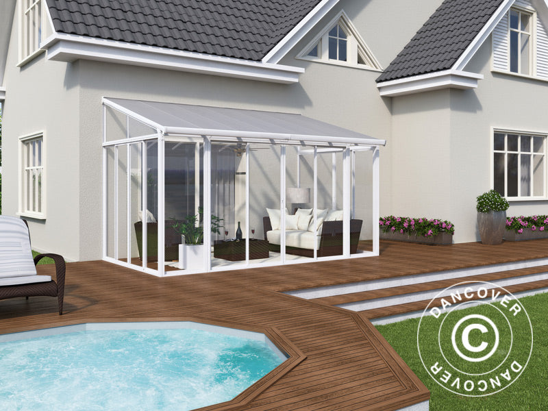 Jardin d'hiver SanRemo, Palram/Canopia, 3x4,25m Blanc
