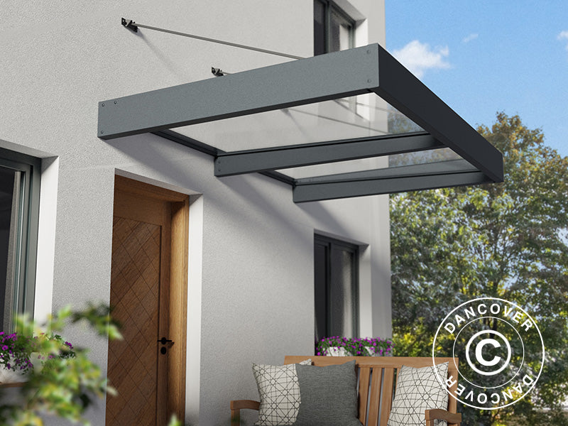 Marquise Sophia XL 2000, Palram/Canopia, 1,40x1,92x0,17m, Gris foncé/Transparent