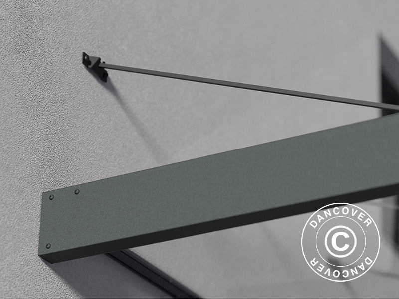 Marquise Sophia XL 4000, Palram/Canopia, 1,40x3,79x0,17m, Gris foncé/Transparent