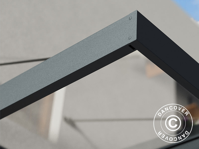 Marquise Sophia XL 4000, Palram/Canopia, 1,40x3,79x0,17m, Gris foncé/Transparent