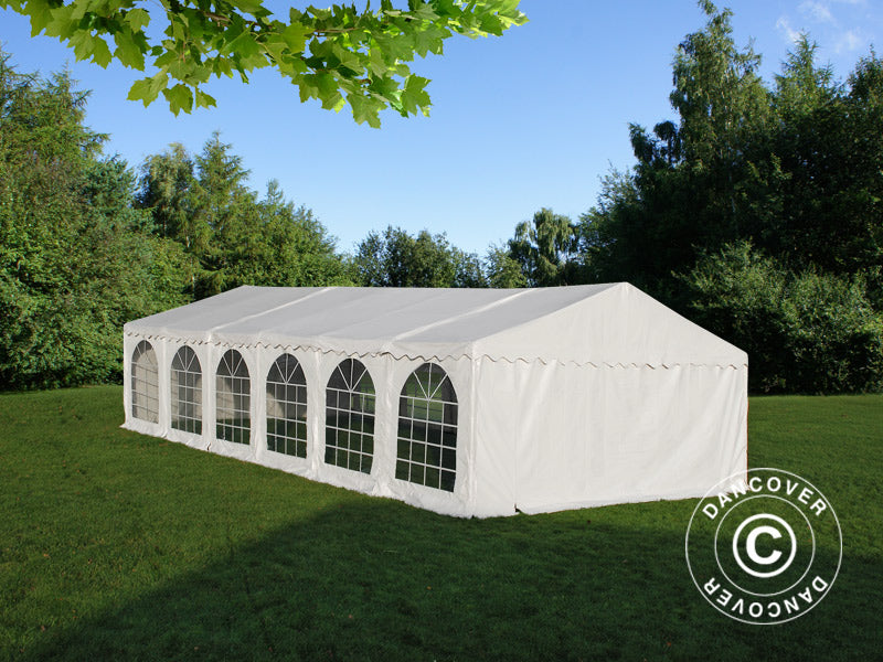 Tendone per feste, SEMI PRO Plus CombiTents® 900 6x12m, 4 in 1, Bianco
