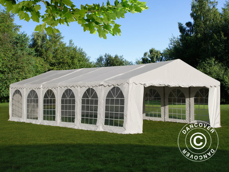 Tendone per feste, SEMI PRO Plus CombiTents® 900 6x12m, 4 in 1, Bianco