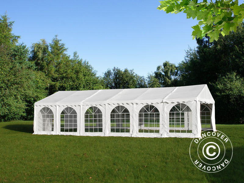 Tendone per feste, SEMI PRO Plus CombiTents® 900 6x12m, 4 in 1, Bianco