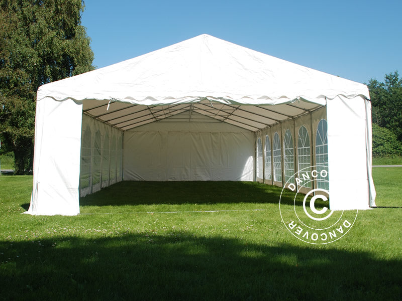 Tendone per feste, SEMI PRO Plus CombiTents® 900 6x12m, 4 in 1, Bianco