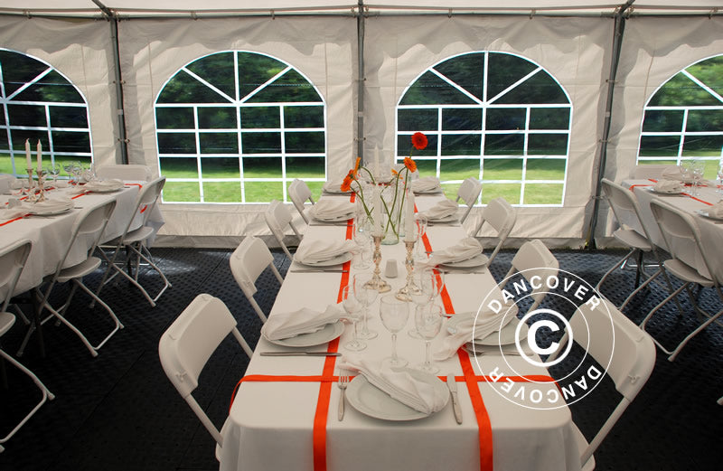 Tente de réception Exclusive 5x12m PVC 900, Gris/Blanc