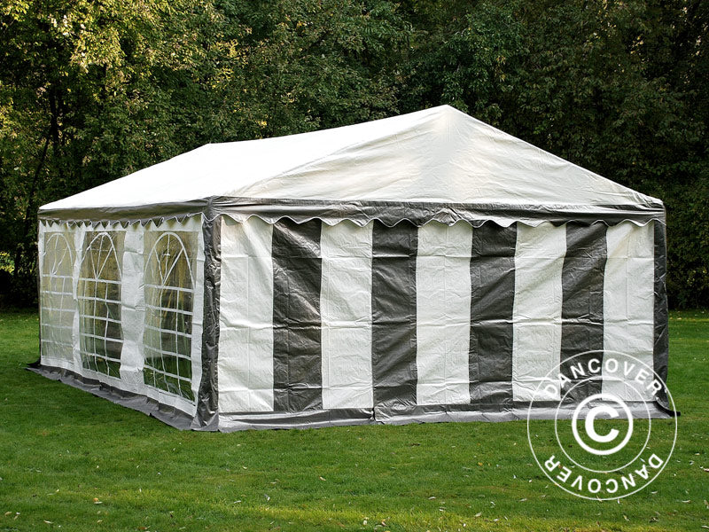 Tendone per feste PLUS 5x6m PE 700, Grigio/Bianco