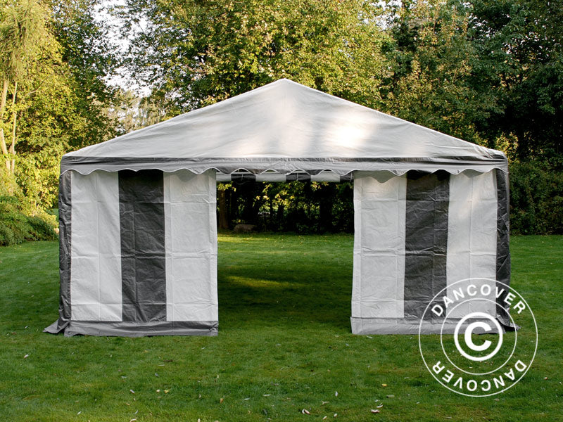 Tendone per feste PLUS 5x6m PE 700, Grigio/Bianco