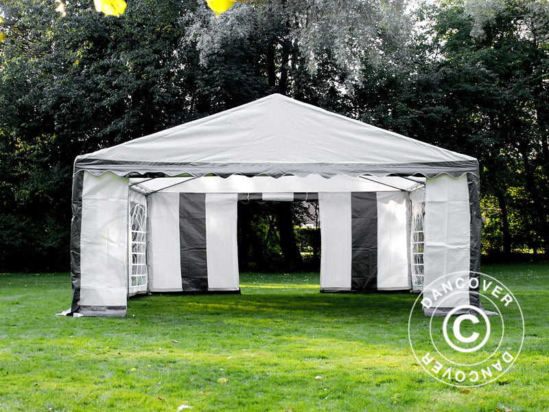 Tendone per feste PLUS 5x6m PE 700, Grigio/Bianco