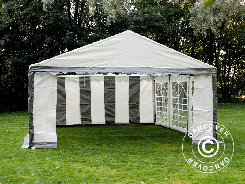 Tendone per feste PLUS 5x6m PE 700, Grigio/Bianco