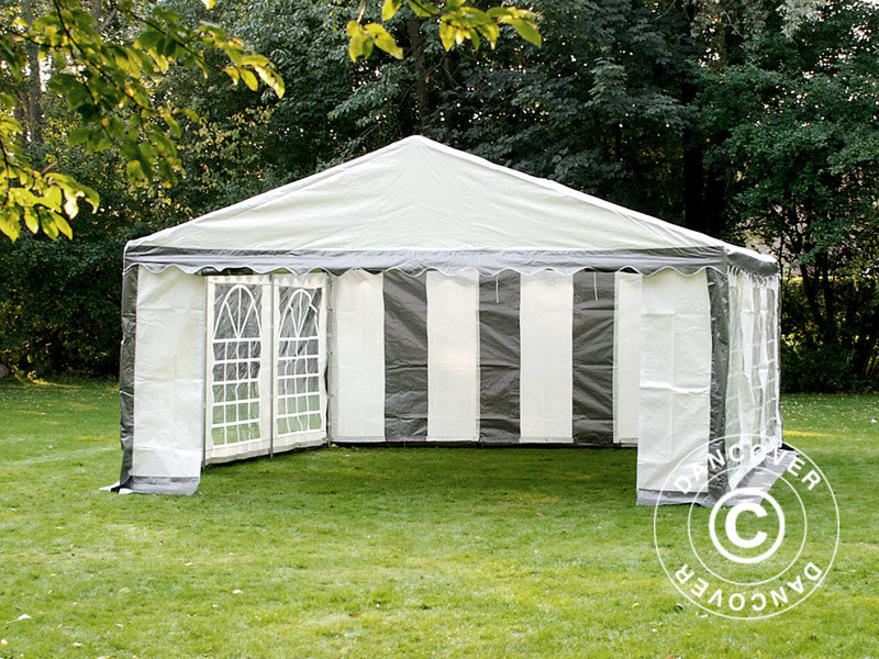 Tendone per feste PLUS 5x6m PE 700, Grigio/Bianco