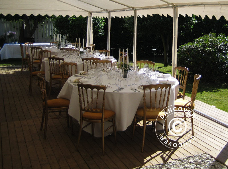 Tendone per feste PLUS 5x6m PE 700, Grigio/Bianco