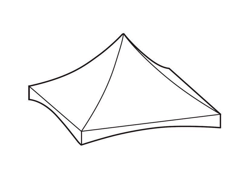 Toile de toit pour PartyZone Pagoda 5x5 PVC, Blanc