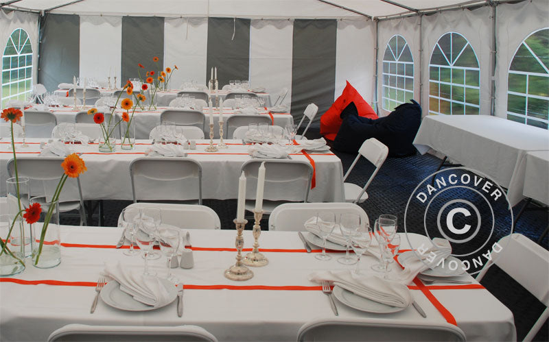 Tendone per feste Original 3x6m PVC 900, Grigio/Bianco
