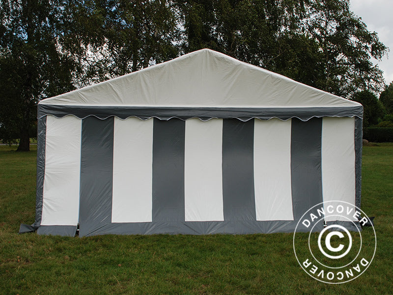 Tendone per feste Original 5x6m PVC 900, Grigio/Bianco