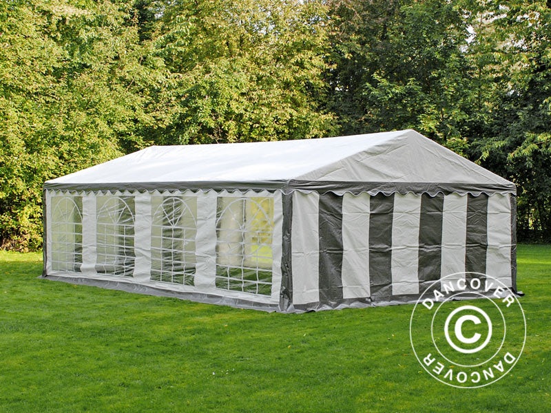 Tendone per feste PLUS 5x8m PE 700, Grigio/Bianco