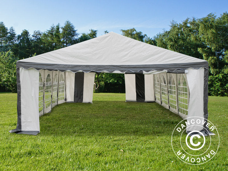 Tendone per feste Original 5x10m PVC 900, Grigio/Bianco