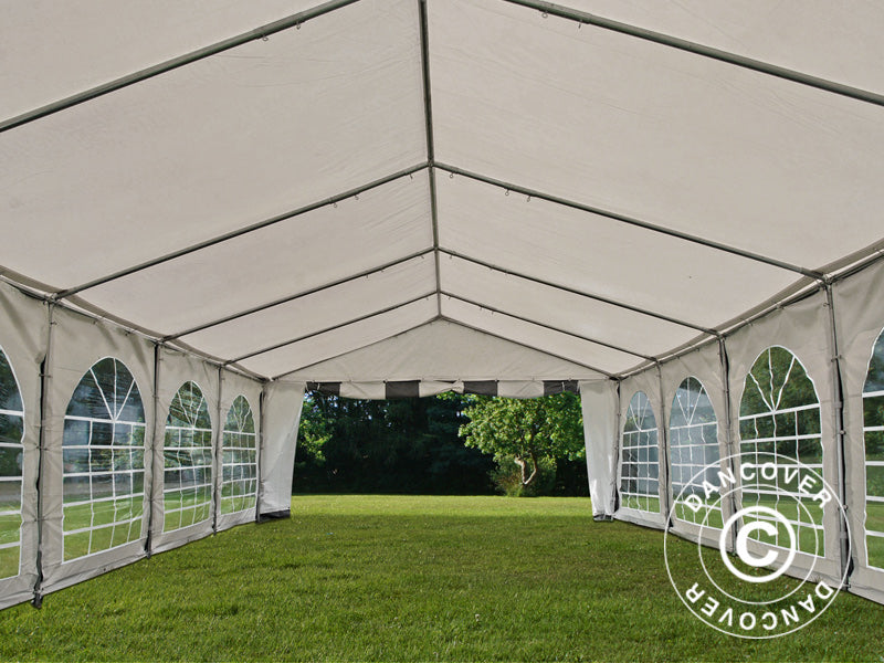 Tendone per feste Original 5x10m PVC 900, Grigio/Bianco