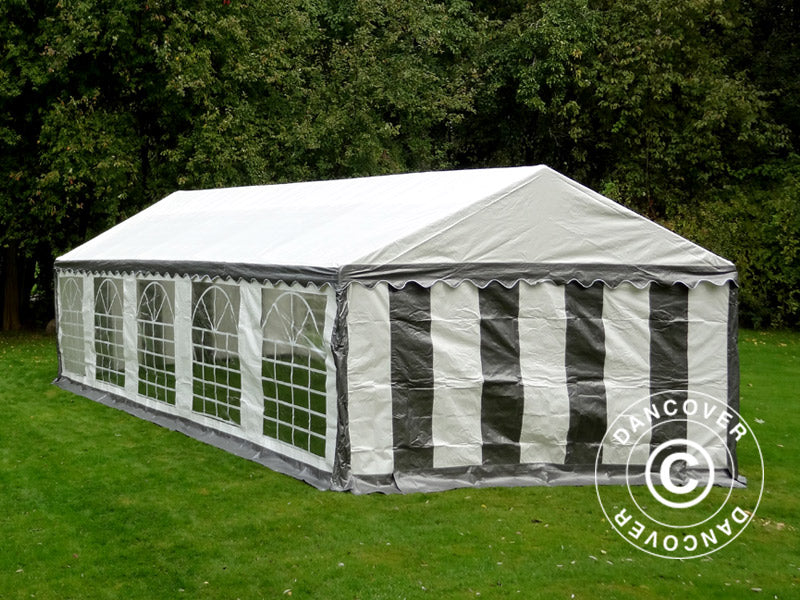 Tendone per feste PLUS 5x10m PE 700, Grigio/Bianco