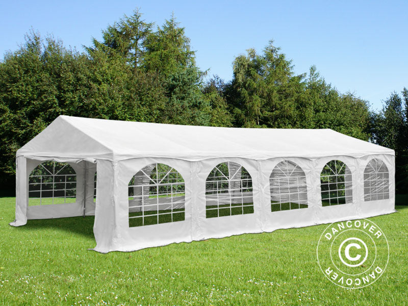 Partyzelt Original 5x10m PVC 900, "Arched", Weiß