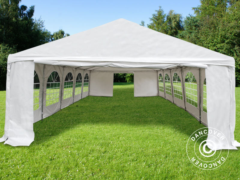 Partyzelt Original 5x10m PVC 900, "Arched", Weiß