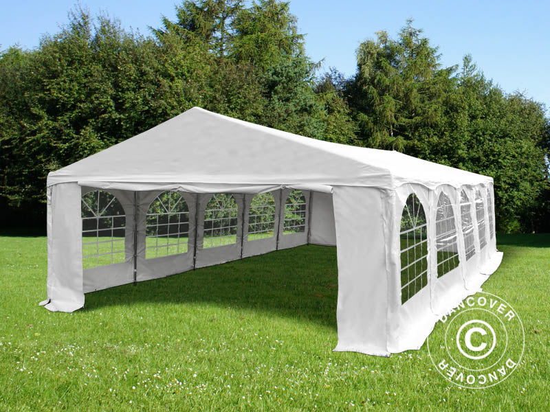 Partyzelt Original 5x10m PVC 900, "Arched", Weiß