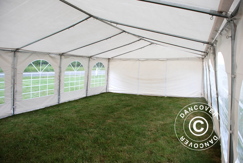 Partyzelt Original 5x10m PVC 900, "Arched", Weiß