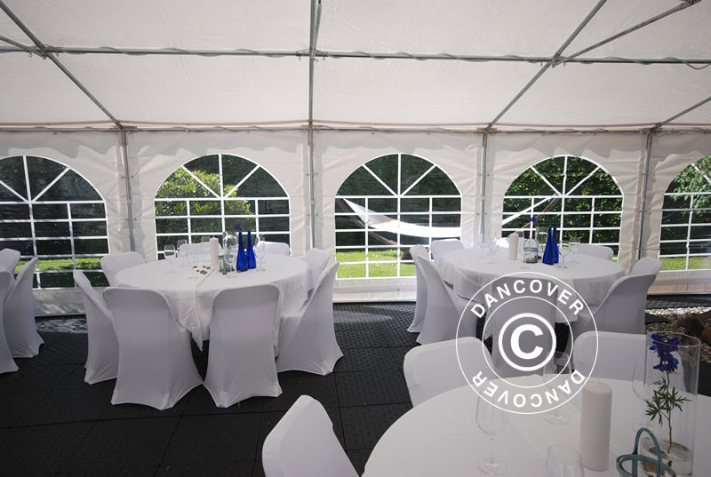 Tendone per feste Exclusive 6x12m PVC 900, Bianco