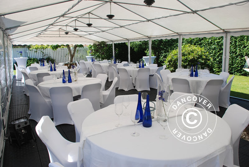 Tendone per feste, Exclusive CombiTents® 900 6x12m, 4 in 1, Bianco
