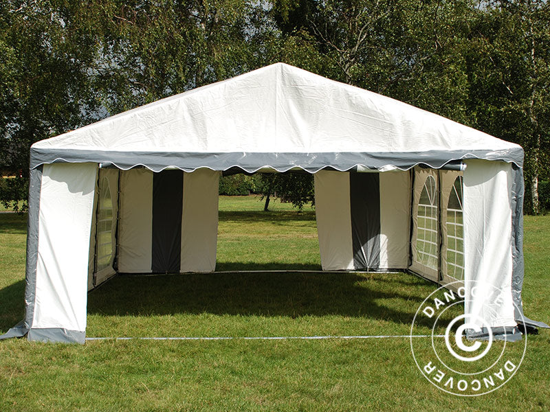 Tendone per feste Original 6x6m PVC 900, Grigio/Bianco