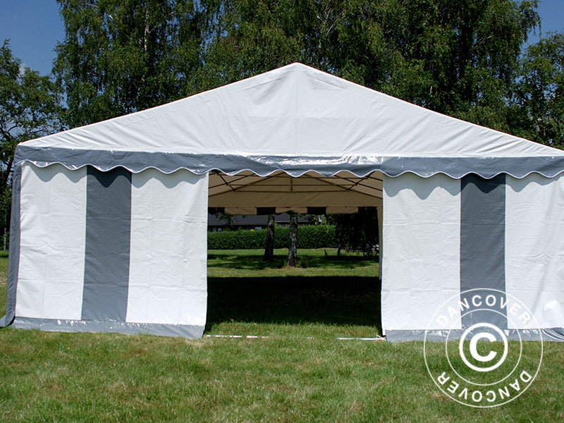 Tendone per feste Original 6x6m PVC 900, Grigio/Bianco