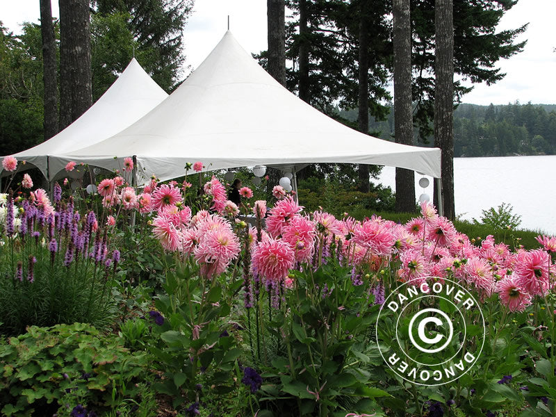 Tendone per feste Pagoda PartyZone 4x4m, PVC, Bianco