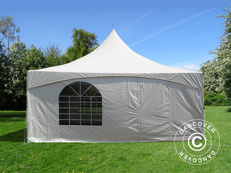 Tendone per feste Pagoda PartyZone 5x5m, PVC, Bianco