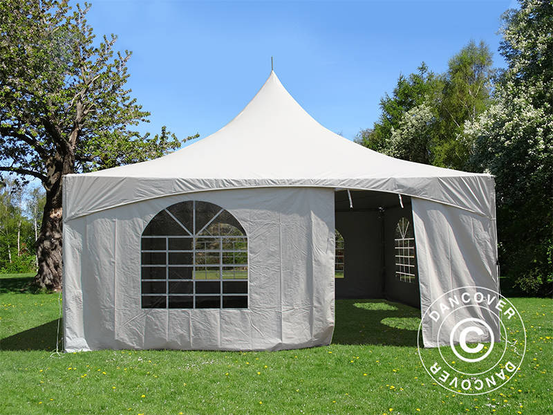 Tendone per feste Pagoda PartyZone 5x5m, PVC, Bianco