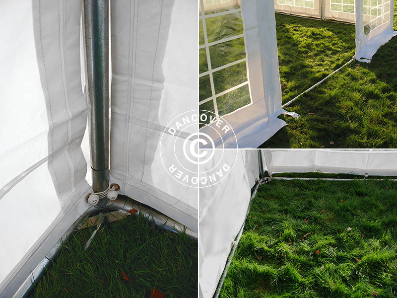 Tendone per feste Pagoda Exclusive 5x5m PVC, Bianco