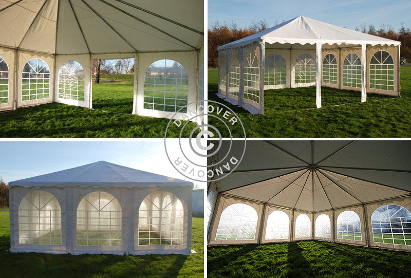 Tendone per feste Pagoda Exclusive 7x7m PVC, Bianco