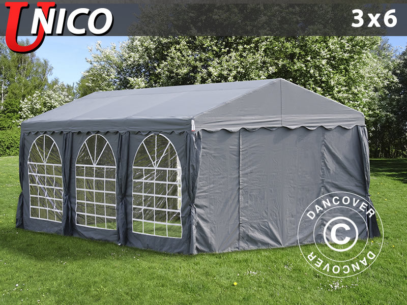 Tendone per feste UNICO 3x6m, Grigio scuro
