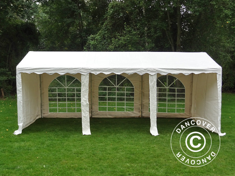 Tendone per feste SEMI PRO Plus 3x6m PVC 900, Bianco