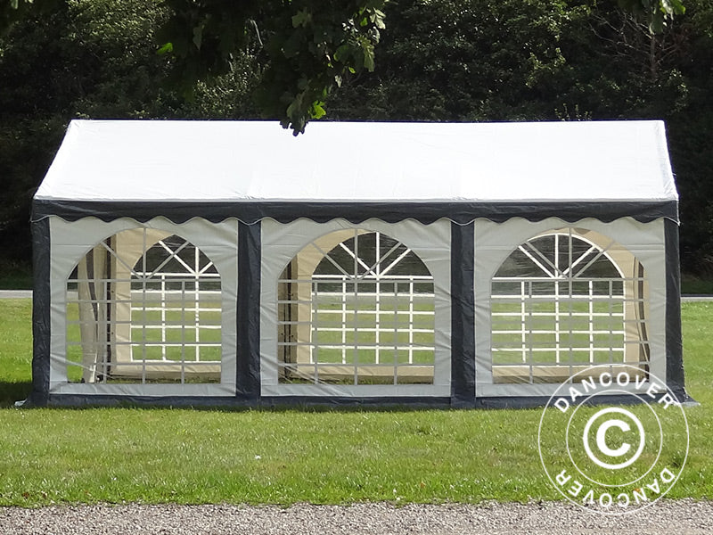 Tendone per feste Original 4x6m PVC 900, Grigio/Bianco